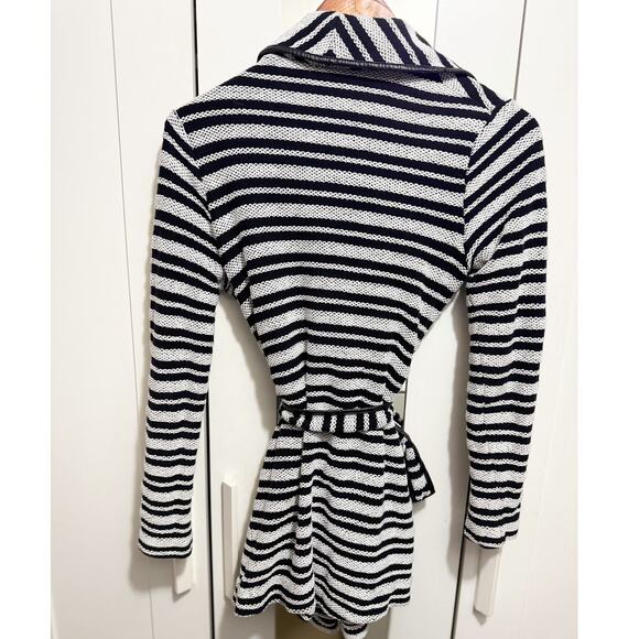 Tart Collections Black White Striped Belted Cardigan Women’s XS - Picture 8 of 13